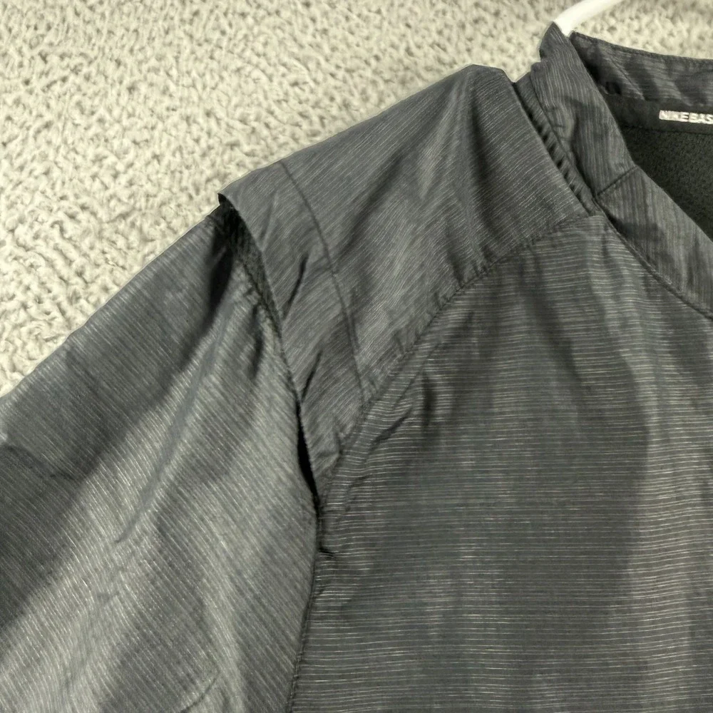 Nike Baseball Windbreaker Pull Over Mens Medium Blue Vented Lightweight Warmup